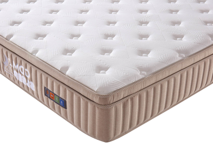 Ensemble lit coffre beige avec matelas 30 cm | Prysm