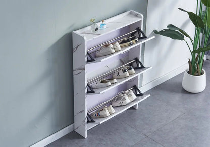 Meuble à chaussures d'entrée marbre blanc | Gala