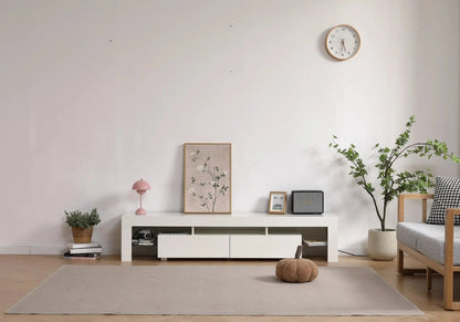 Meuble banc tv blanc avec led pour salon moderne | Zylo