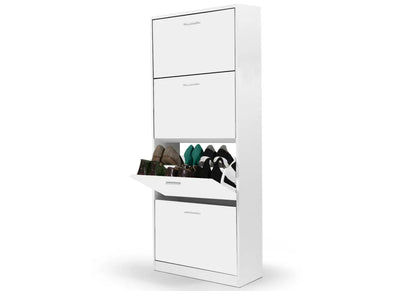 Meuble à chaussures blanc élégant pour entrée | Zura