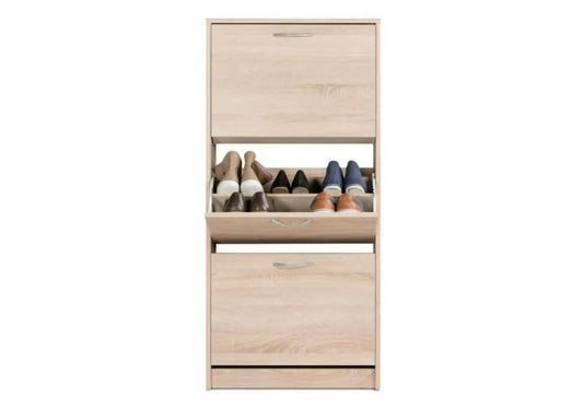 Meuble à chaussures d'entrée en décor chêne | Zura