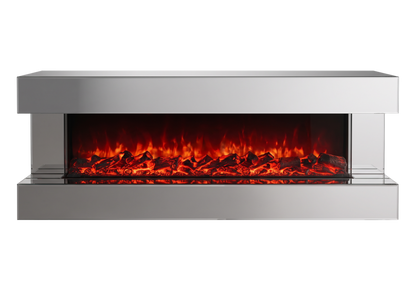 meuble tv cheminee electrique miroir design axis - Vue 4 - KOORIS