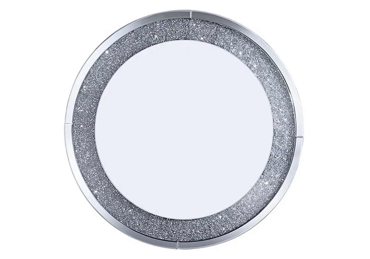 Grand miroir rond mural au design diamant moderne | Solen