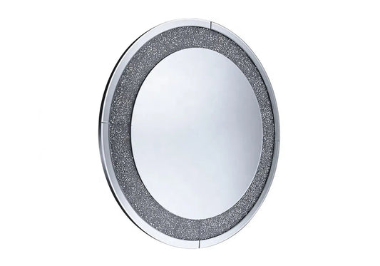 Grand miroir rond mural au design diamant moderne | Solen