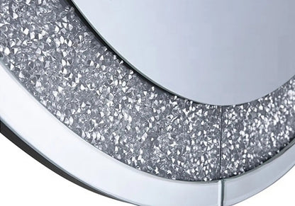 Grand miroir rond mural au design diamant moderne | Solen