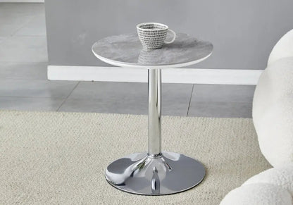 Petite table d'appoint céramique marbre blanc | Kaelo