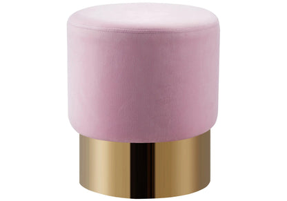 Pouf design en rose et base métal doré | Vexta