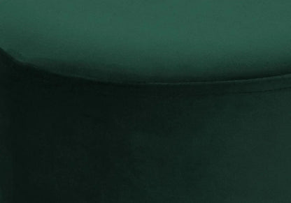 Pouf design en vert et socle en métal doré | Vexta