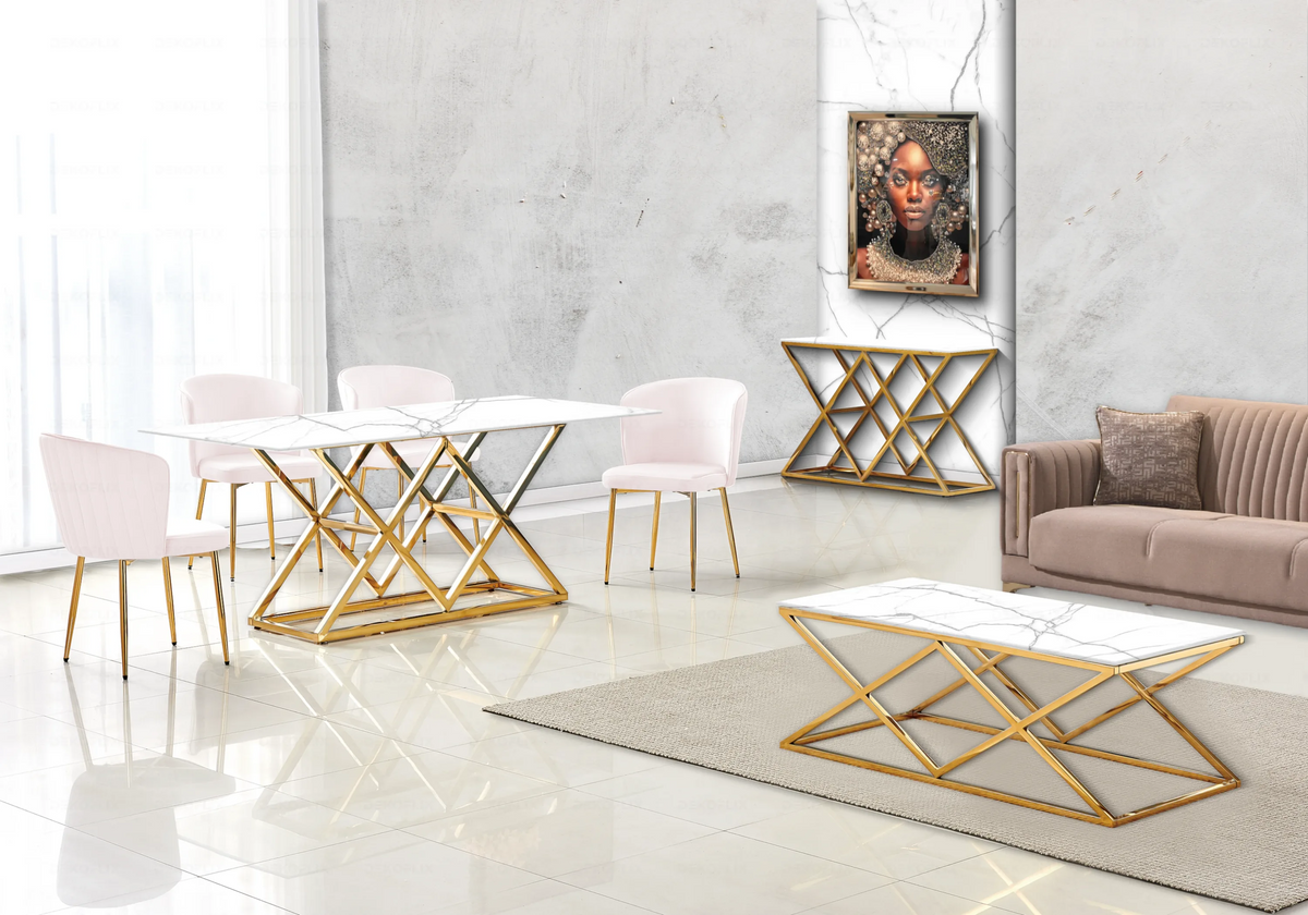 Chaise de salle à manger design en rose | Vexis