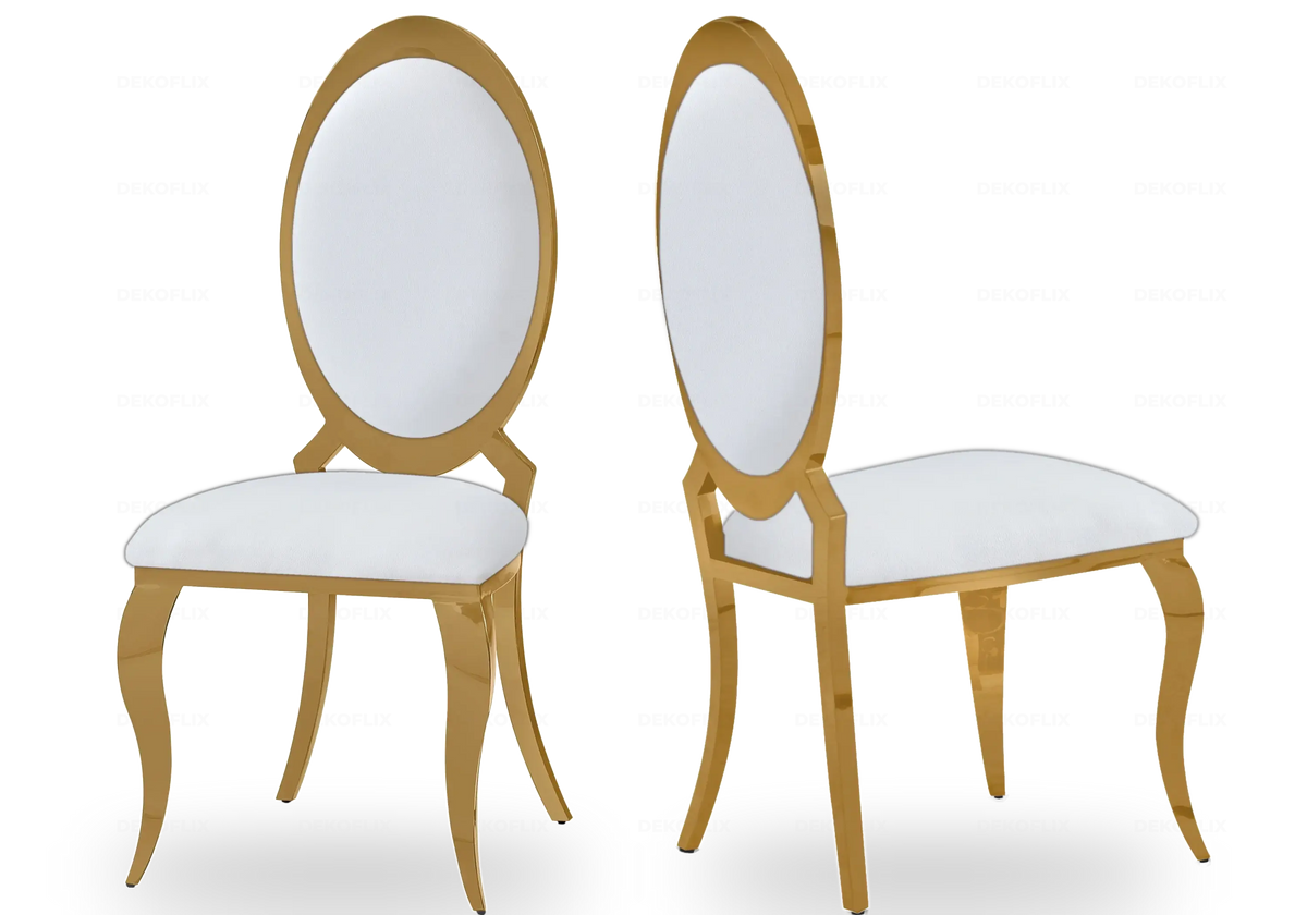 Table marbre noir et 4 chaises médaillon doré | Zyra