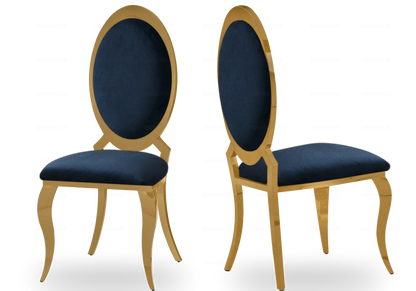 Salle à manger complète verre blanc et doré | Zyra