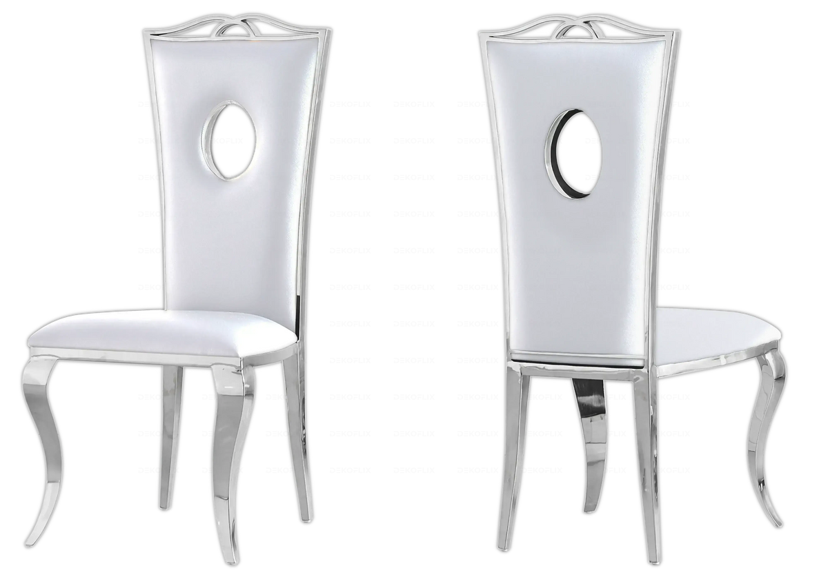 Salle à manger complète marbre noir et argent | Halo