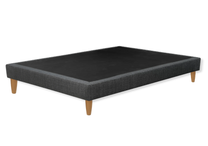 Sommier tapissé tissu gris 15 cm bois massif | Kalyx