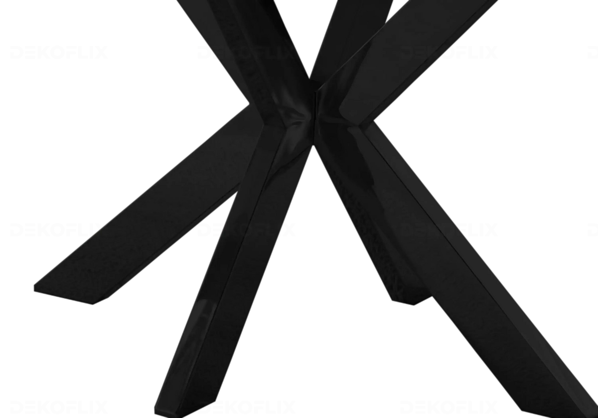 Ensemble table en pierre noire et 4 fauteuils | Zenix