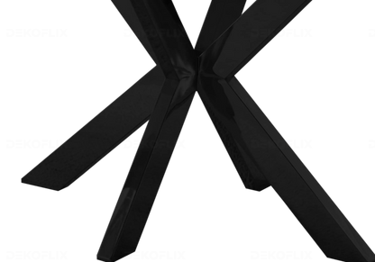 Ensemble table ovale pierre noire et 4 chaises | Zelix