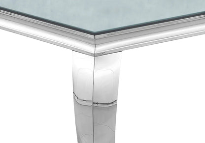 Table à manger rectangulaire en miroir argent | Halo