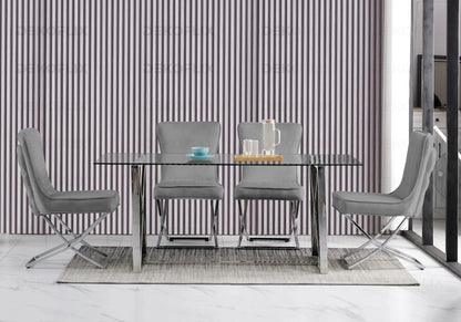 Lot de 2 chaises capitonnées anthracite | Korva