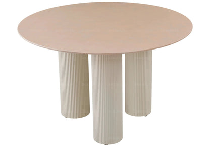 Table marbre céramique et chaises doudou blanc | Kivox