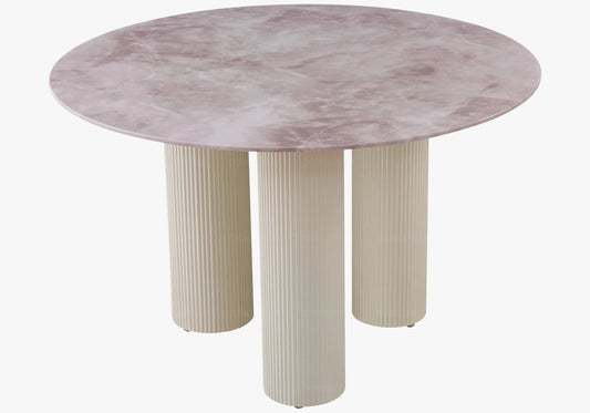 Table à manger céramique effet marbre gris 120x75 | Kivox