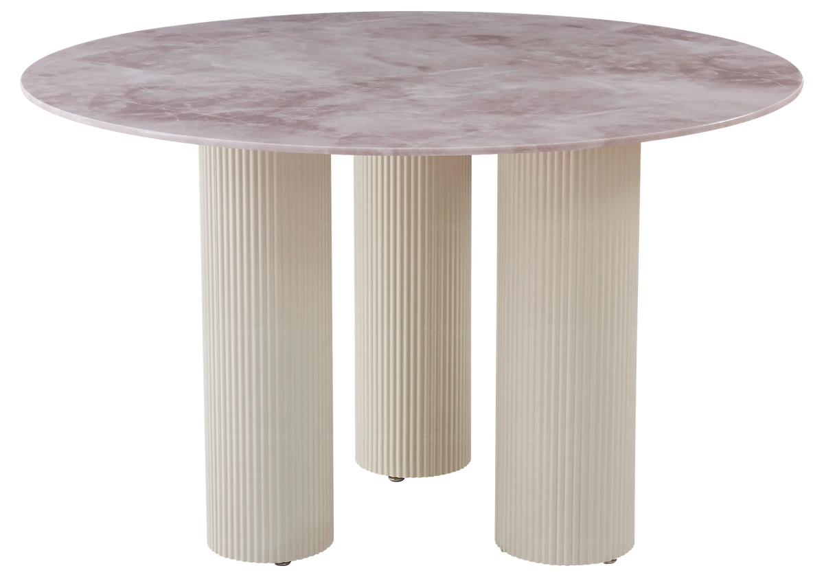 Table à manger céramique effet marbre gris 120x75 | Kivox