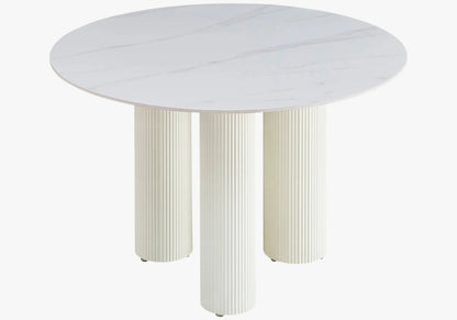 Table à manger céramique effet marbre gris 120x75 | Kivox