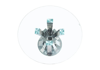 Table à manger compacte chrome transparent | Vexta