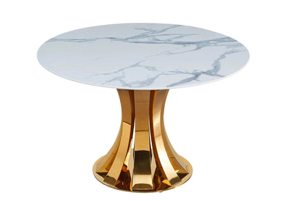 Table à manger dorée et transparente design | Vexta
