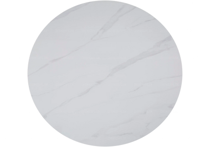 Table à manger en céramique effet marbre blanc | Kivox