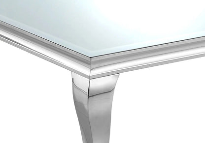 Table basse rectangulaire verre miroir argent | Halo