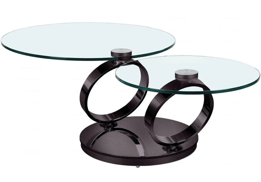 Table basse articulée verre trempé de salon | Kynix