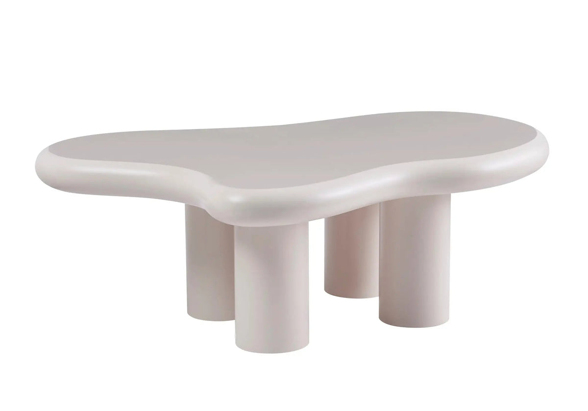 Table basse design blanche 120 cm pour le salon | Zylo