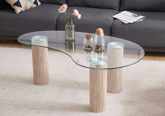 Table basse design verre pour salon moderne | Klyro