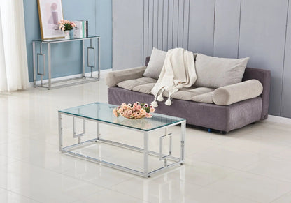 Table basse verre trempé pour salon moderne | Zelix