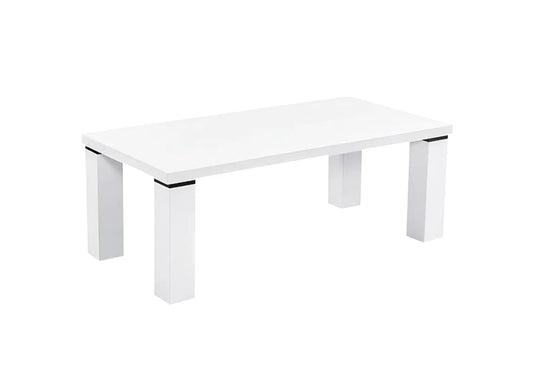 Table basse laquée blanche pour salon moderne | Veda