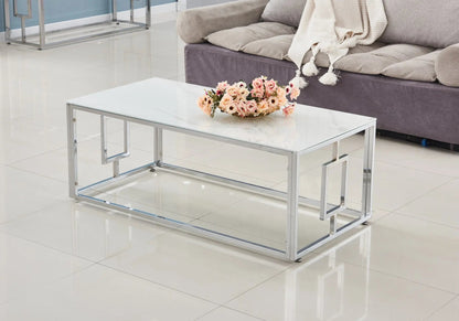 Table basse marbre blanc pour un salon moderne | Zelix