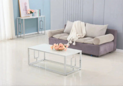 Table basse marbre blanc pour un salon moderne | Zelix