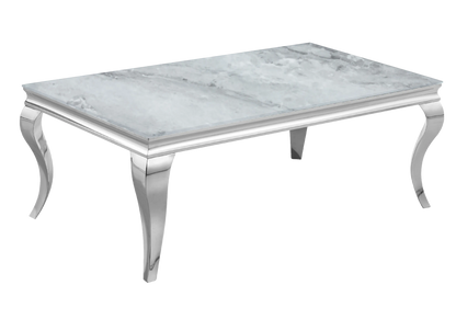 Table basse rectangulaire marbre gris argent | Halo