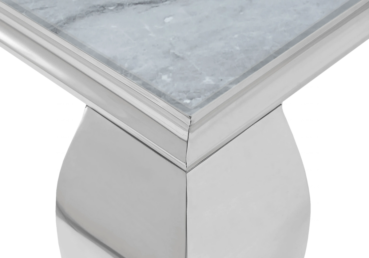 Table basse rectangulaire marbre gris argent | Halo