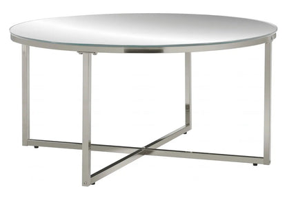 Table basse ronde verre trempé transparent | Zyra