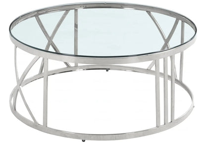 Table basse ronde verre trempé pour salon | Zorix