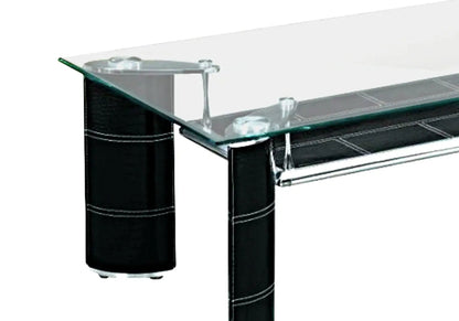 Table basse verre trempé double plateau noir | Aven