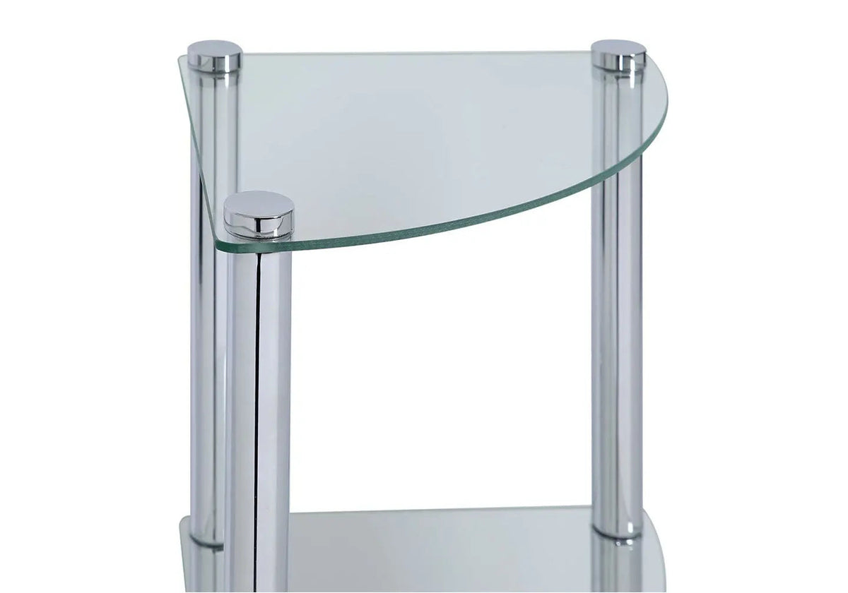 Table d'appoint design verre trempé 4 plateaux | Axel
