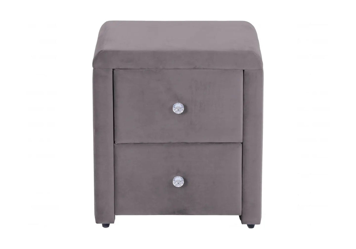 Table de chevet en anthracite 2 tiroirs | Cora