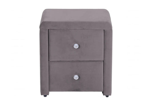 Table de chevet en anthracite 2 tiroirs | Cora