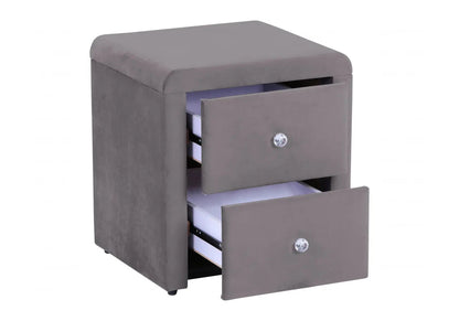 Table de chevet en anthracite 2 tiroirs | Cora