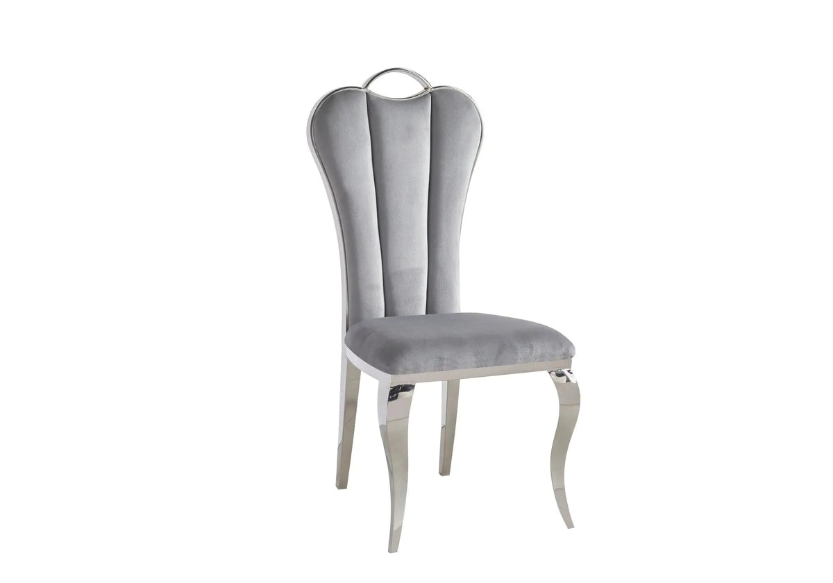 Ensemble table céramique marbre blanc et 4 chaises | Veyra