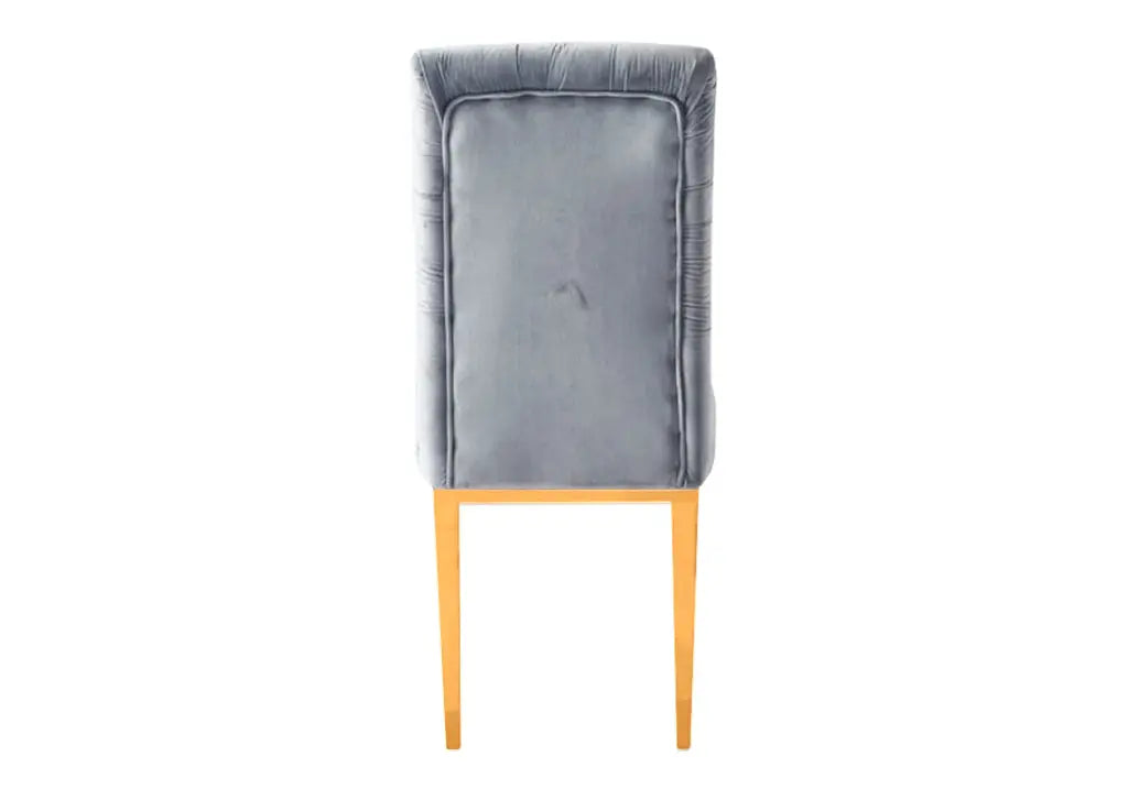 Ensemble table ronde marbre blanc et chaises dorées | Zelix