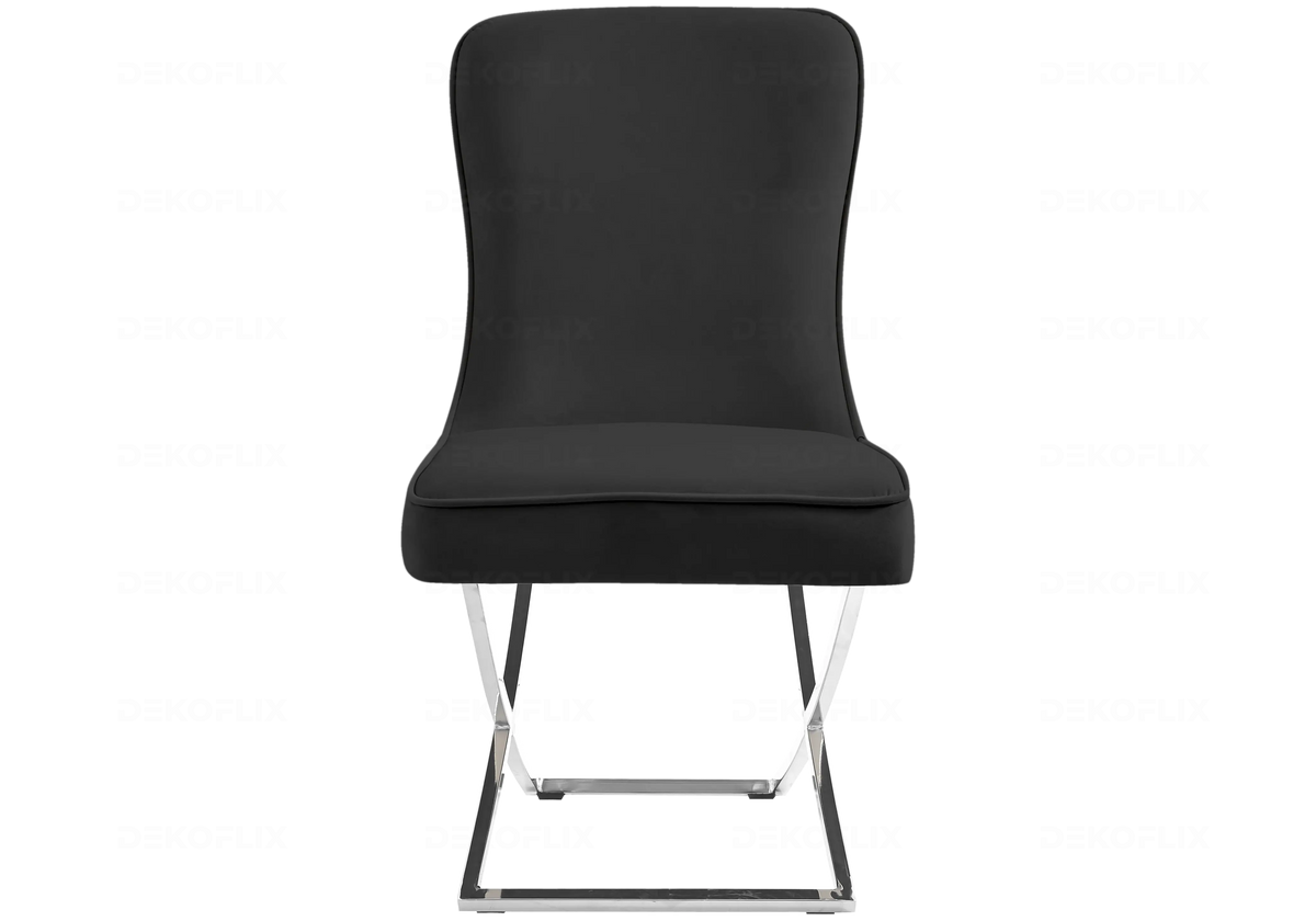 Table et chaises salle à manger noir | Zelta