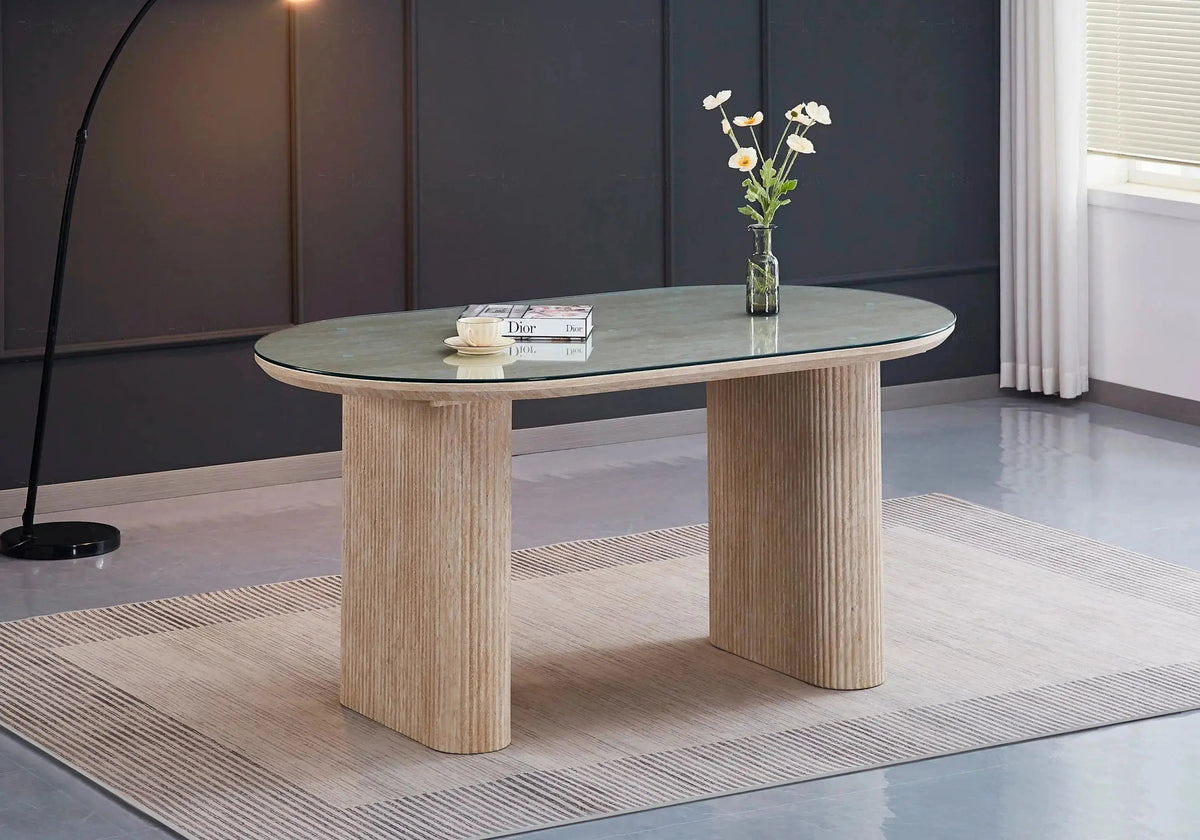 Ensemble table et chaises salle à manger écru | Vexta