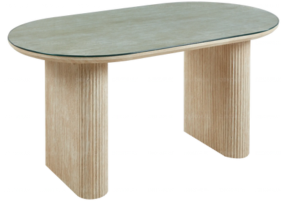 Ensemble table et chaises salle à manger écru | Vexta